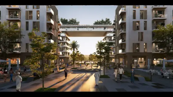 مسبح مشترك ونادي رياضي في مجمع سكني جديد