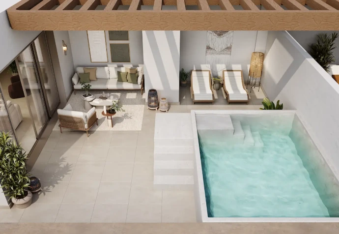 صورة شقة مع مسبح خارجي